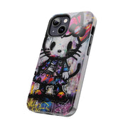 Goth Street Cat Pop Art Graffiti Tough Phone Case LavenderCeleste
