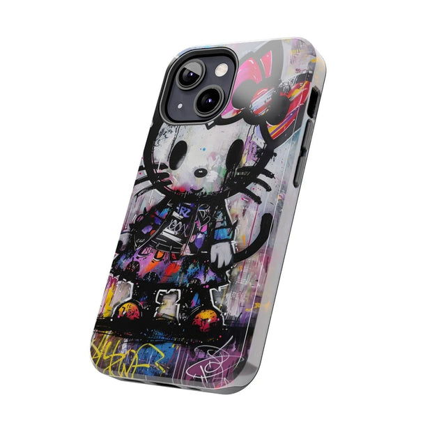 Goth Street Cat Pop Art Graffiti Tough Phone Case LavenderCeleste