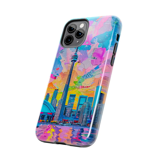 Toronto Pop Art Collage Skyline Tough Phone Case LavenderCeleste