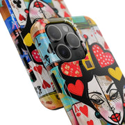 Queen of Hearts Pop Art Tough Phone Case LavenderCeleste