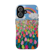 Rainbow Tulip Field Tough Phone Case LavenderCeleste