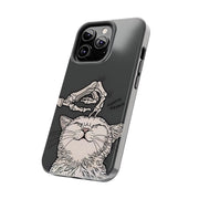 Skeleton Scratch Cat Gothic Humor Tough Phone Case LavenderCeleste