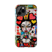 Queen of Hearts Pop Art Tough Phone Case LavenderCeleste