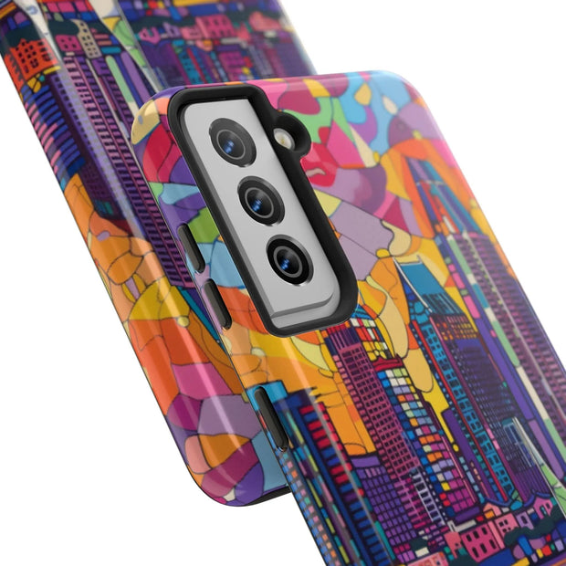 San Diego Skyline Pop Art Tough Phone Case LavenderCeleste