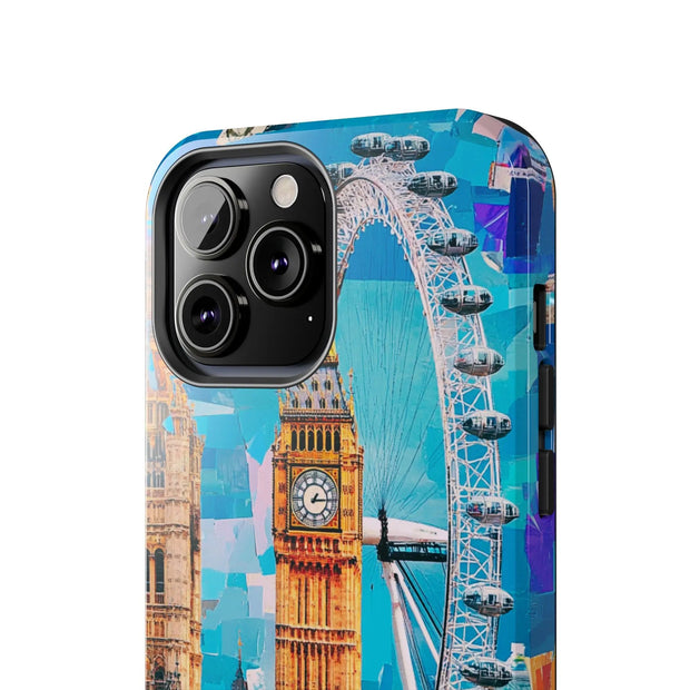 London Big Ben Collage Tough Phone Case – Vibrant City Pop Art Design