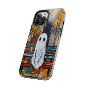 Sad Ghost on Park Bench Abstract Art Phone Case LavenderCeleste