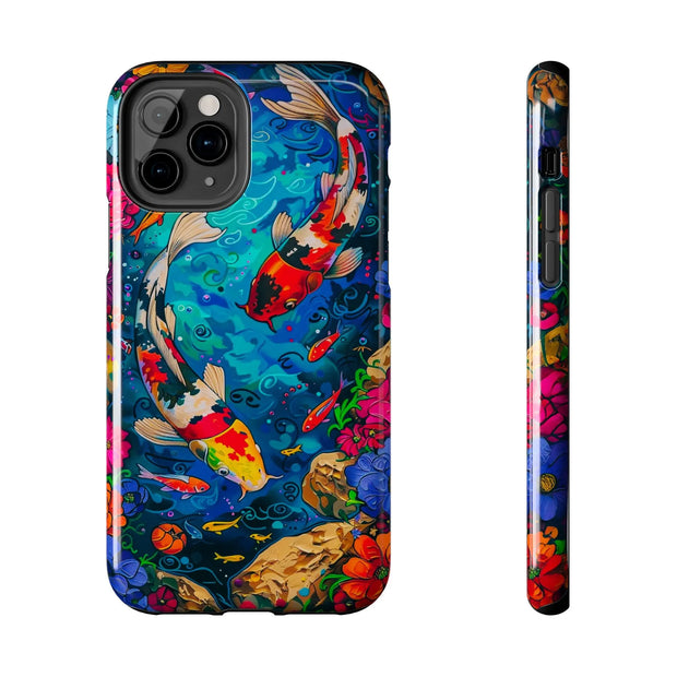 Vibrant Koi Pond Pop Art Tough Phone Case