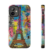 Paris Street Art Collage Tough Phone Case LavenderCeleste