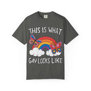 This Is What Gay Looks Like Rainbow Pride Comfort Colors Tee LavenderCeleste