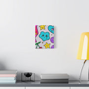 Kawaii Lava Lamp Sad Cloud Snake Matte Canvas Print LavenderCeleste