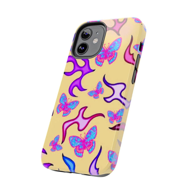 Y2K Butterfly Flames Retro Tough Phone Case LavenderCeleste