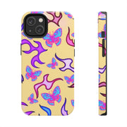 Y2K Butterfly Flames Retro Tough Phone Case LavenderCeleste