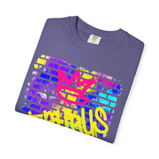 Taurus Graffiti Crown Street Art Comfort Colors Tee LavenderCeleste