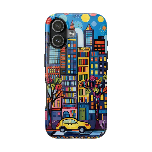 Upper Eastside NYC Pop Art Tough Phone Case LavenderCeleste