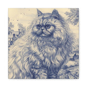 Persian Cat Canvas by Jouy Matte Canvas Art LavenderCeleste