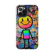 Rainbow Graffiti Smiley Tough Phone Case LavenderCeleste