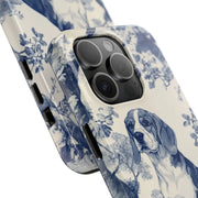 Blue Toile Beagle Country Scenic Tough Phone Case LavenderCeleste