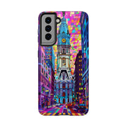 Philadelphia Pop Art Skyline Tough Phone Case LavenderCeleste