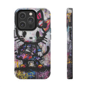 Goth Street Cat Pop Art Graffiti Tough Phone Case LavenderCeleste