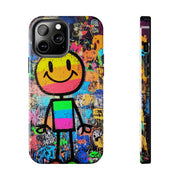 Rainbow Graffiti Smiley Tough Phone Case LavenderCeleste