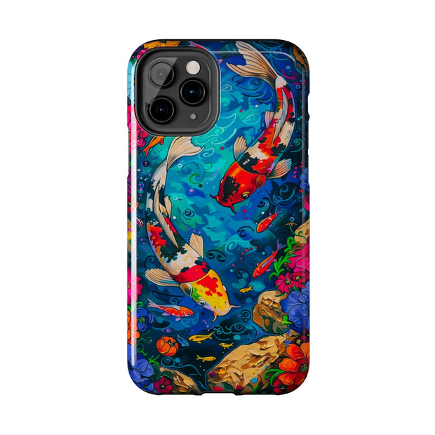 Vibrant Koi Pond Pop Art Tough Phone Case