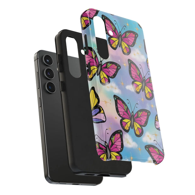 Retro Pop Art Butterfly Sky Tough Phone Case