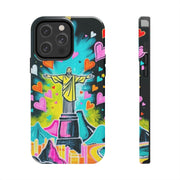 Rio de Janeiro Neon Pop Art Tough Phone Case LavenderCeleste