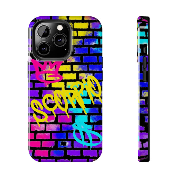 Scorpio Graffiti Wall Zodiac Tough Phone Case LavenderCeleste