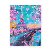 Pink Paris Eiffel Tower Dreamy Matte Canvas Art LavenderCeleste