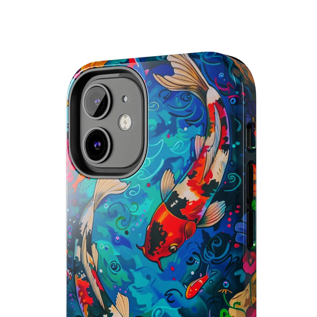 Vibrant Koi Pond Pop Art Tough Phone Case
