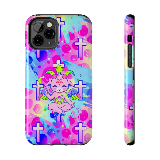 Pastel Goth Kawaii Baphomet Tough Phone Case LavenderCeleste