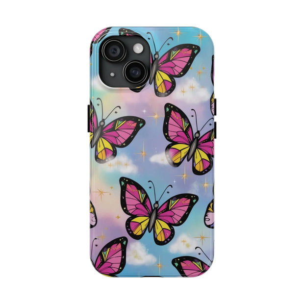 Retro Pop Art Butterfly Sky Tough Phone Case