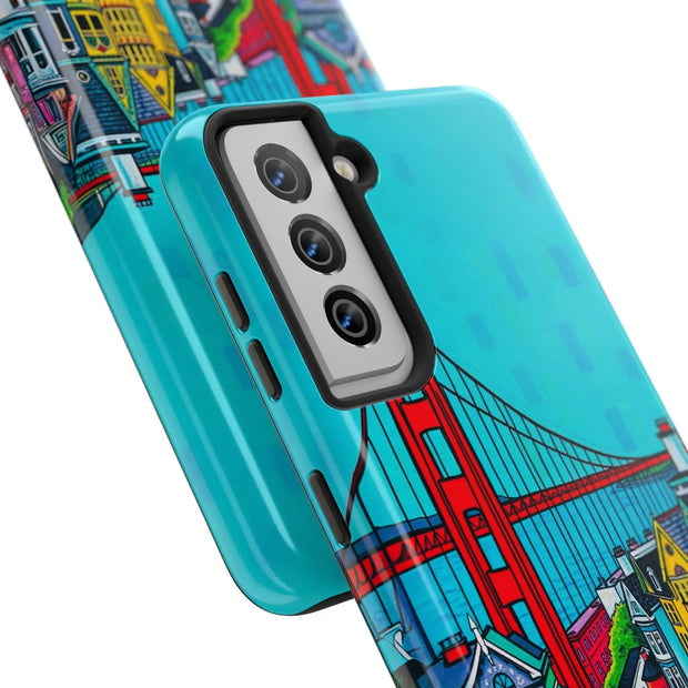 San Francisco Pop Art Colorful City Tough Phone Case LavenderCeleste