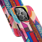 Tulsa Oklahoma Retro Pop Skyline Tough Phone Case LavenderCeleste