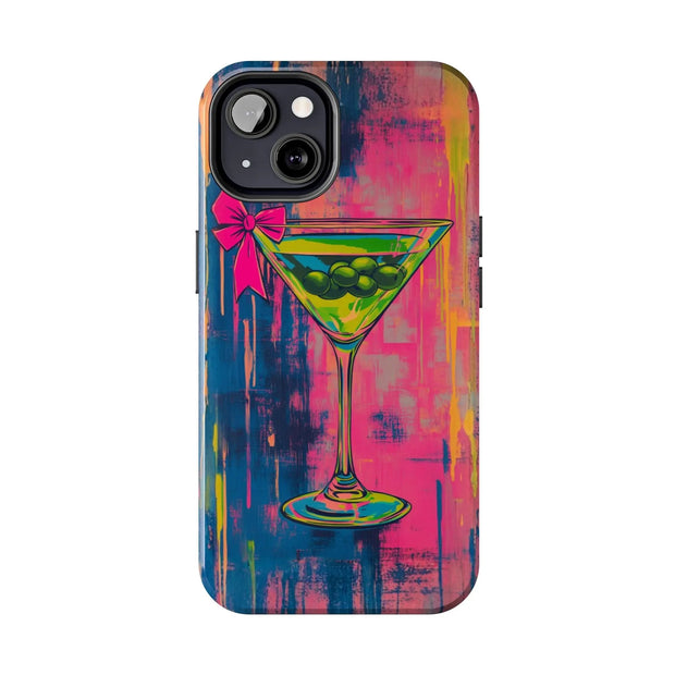 Neon Martini Pop Art Tough Phone Case Printify
