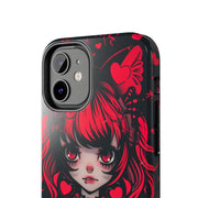 Kawaii Gothpunk Red Heart Tough Phone Case