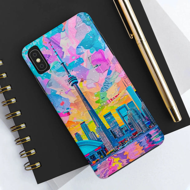 Toronto Pop Art Collage Skyline Tough Phone Case LavenderCeleste