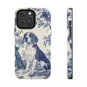 Blue Toile Beagle Country Scenic Tough Phone Case LavenderCeleste