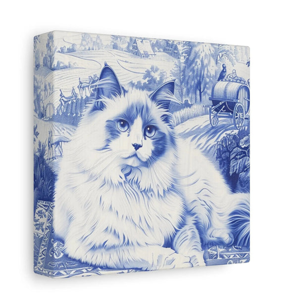 Ragdoll Toile Matte Canvas Art Print LavenderCeleste