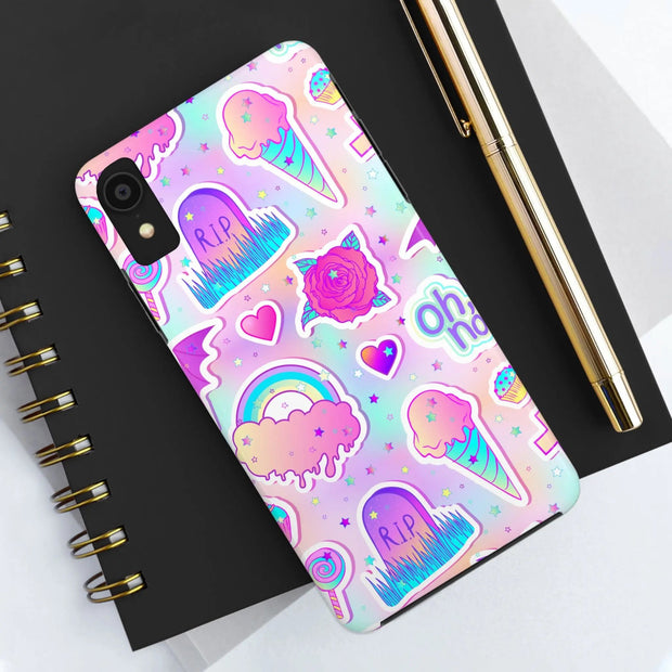 Pastel Goth Kawaii Graveyard Tough Phone Case LavenderCeleste