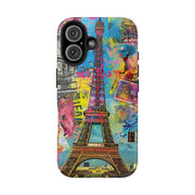 Paris Street Art Collage Tough Phone Case LavenderCeleste
