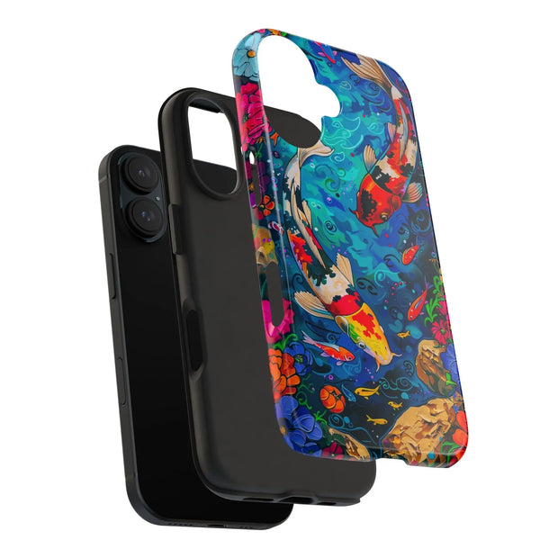 Vibrant Koi Pond Pop Art Tough Phone Case