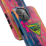 Neon Martini Pop Art Tough Phone Case Printify