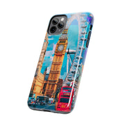 London Big Ben Collage Tough Phone Case – Vibrant City Pop Art Design