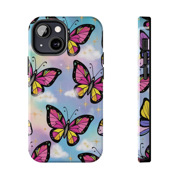 Retro Pop Art Butterfly Sky Tough Phone Case