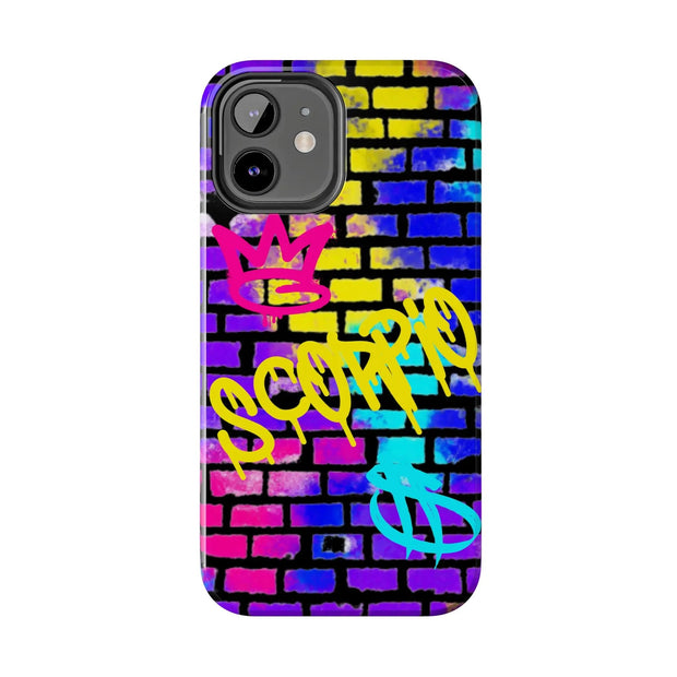Scorpio Graffiti Wall Zodiac Tough Phone Case LavenderCeleste