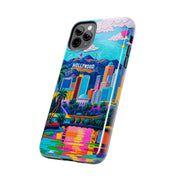Los Angeles Hollywood Skyline Tough Phone Case – Vibrant Pop Art City Design - LavenderCeleste