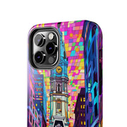Philadelphia Pop Art Skyline Tough Phone Case LavenderCeleste