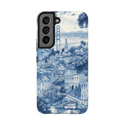 San Francisco Toile de Jouy Scenic Tough Phone Case LavenderCeleste