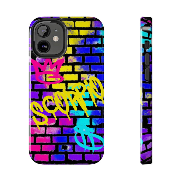 Scorpio Graffiti Wall Zodiac Tough Phone Case LavenderCeleste